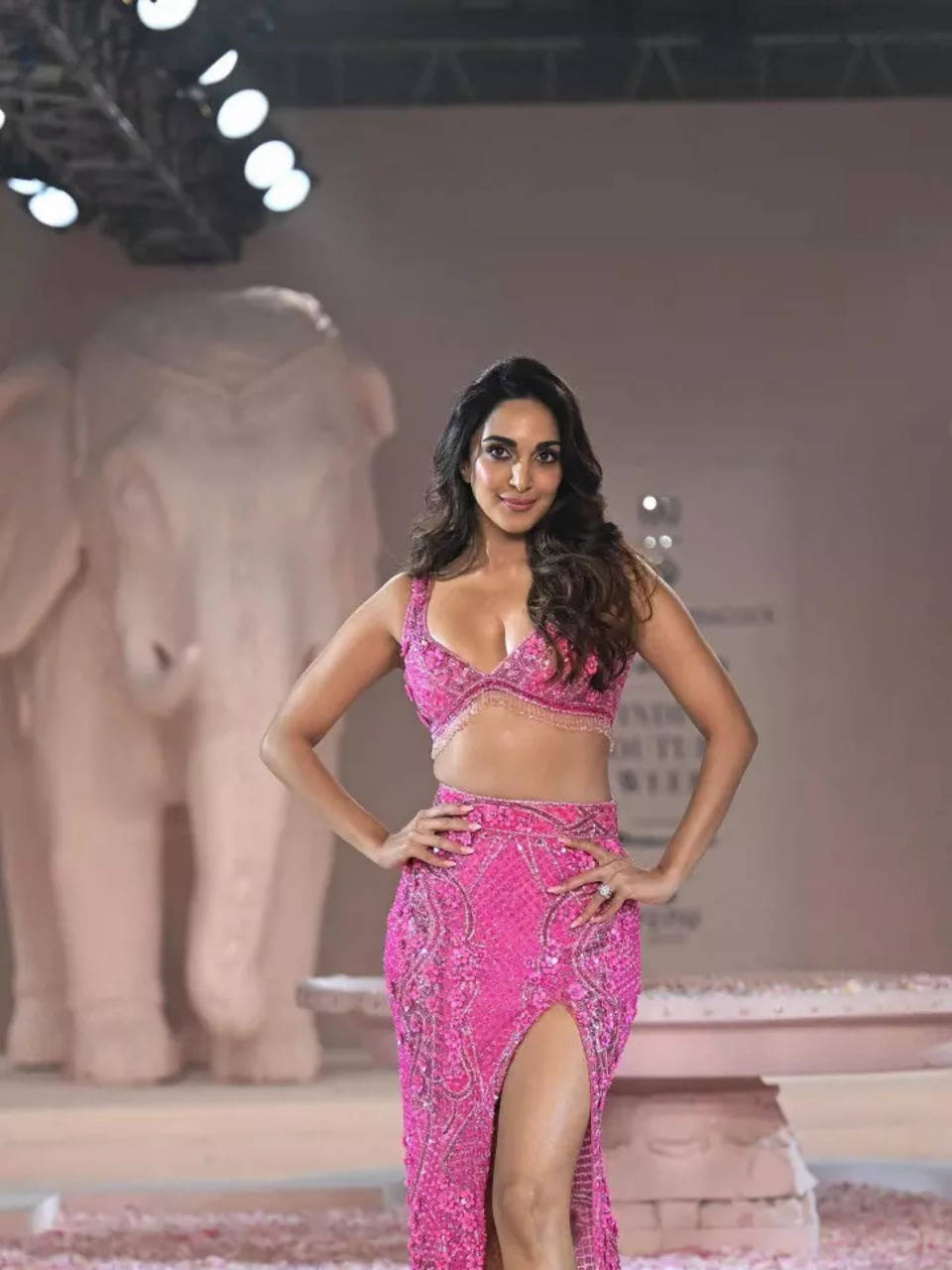 Kiara Advani channels inner Barbie on the ramp in shimmery pink attire
