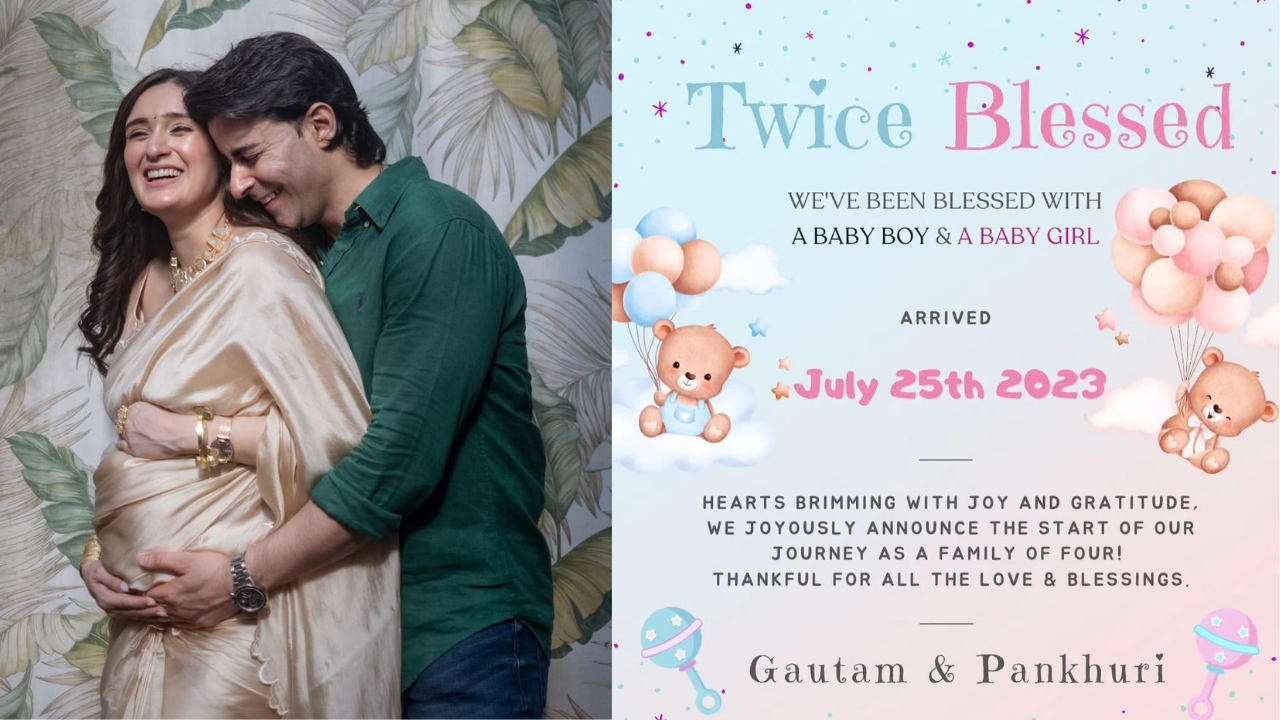 Pankhuri Awasthy Baby News: Pankhuri Awasthy and Gautam Rode blessed with  twins, a baby boy and baby girl on July 25