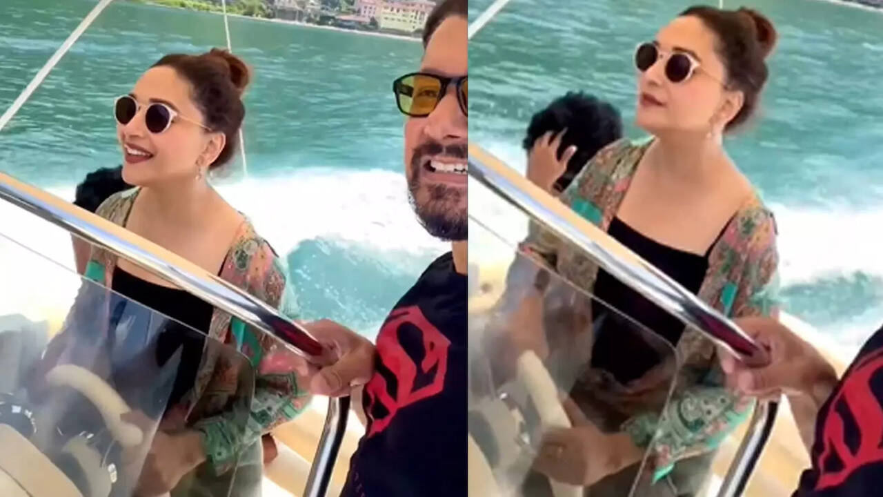 Madhuri Dixit Nene drives a motorboat like a pro; husband DR Nene shares  video saying, 'When the boss takes the wheel!' | Etimes - Times of India  Videos