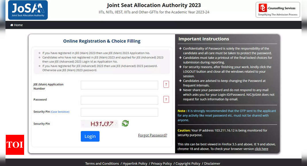 JOSSA Counselling 2023: Round 6 seat allotment results announced; download here