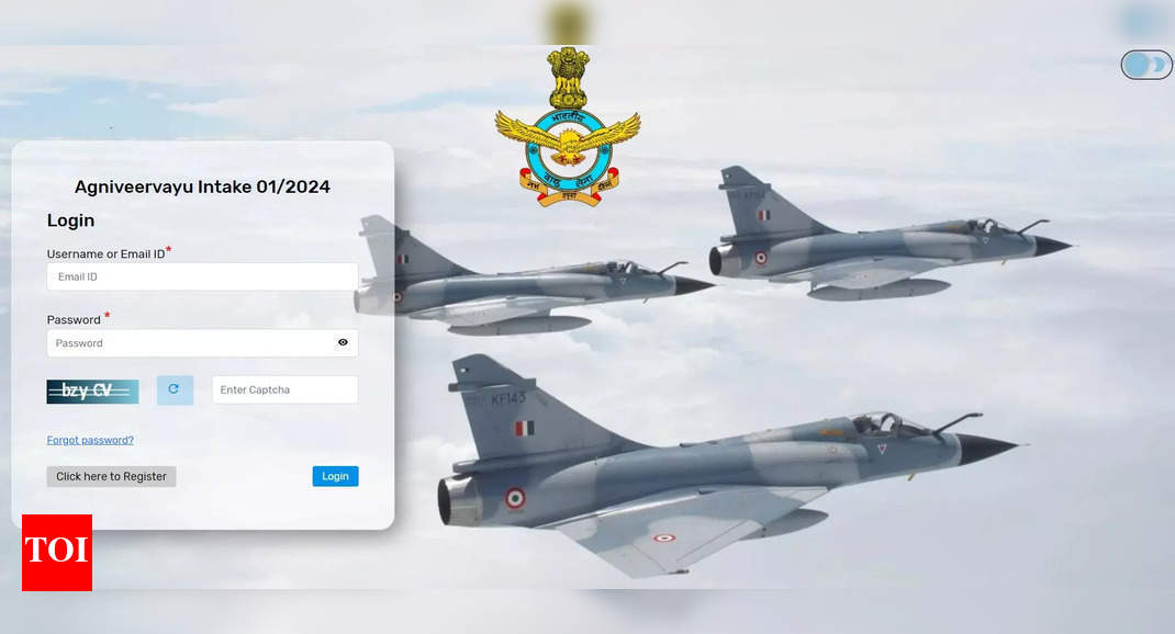 IAF Agniveervayu 2024 registration begins at agnipathvayu.cdac.in; eligibility, application form link here – Times of India