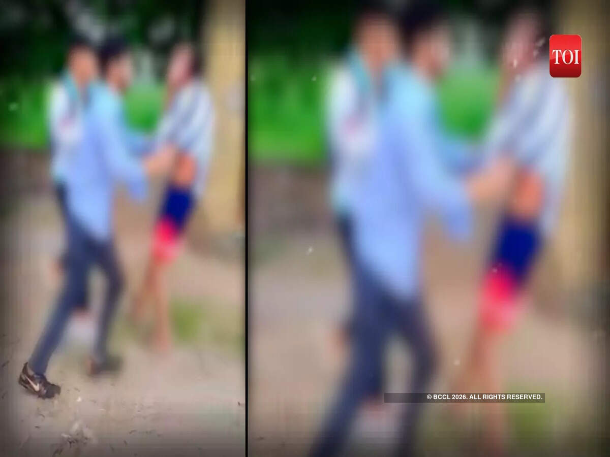viral video: Video of school students kicks, slaps punches each other  inside school in Hapur | Viral Videos - Times of India Videos