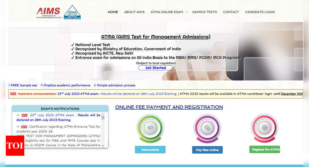 ATMA July 2023 exam result shortly; Check scores on AIMS website atmaaims.com