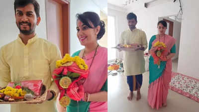Sai Lokur performs Vastu Puja at her new residence in Bangalore, watch video