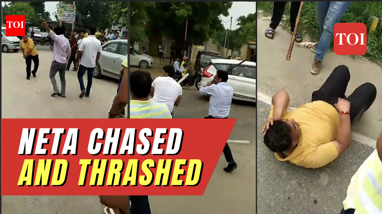 On cam: BJP leader thrashed by rivals in Greater Noida