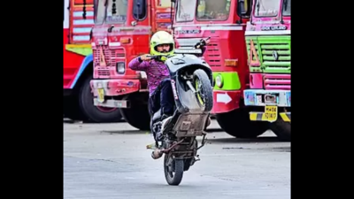 Cops crack down on bike stunts in city