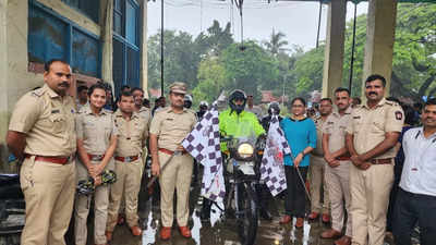 120 days, 25,000km: Biker sets off for journey to London on bike after taking road safety tips from Tardeo RTO
