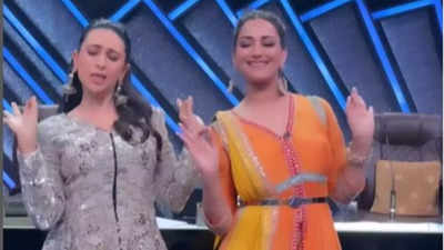 Karisma Kapoor, Sonali Bendre recreate dance on 'Hum Saath Saath Hai' song, miss Tabu, Neelam Kothari