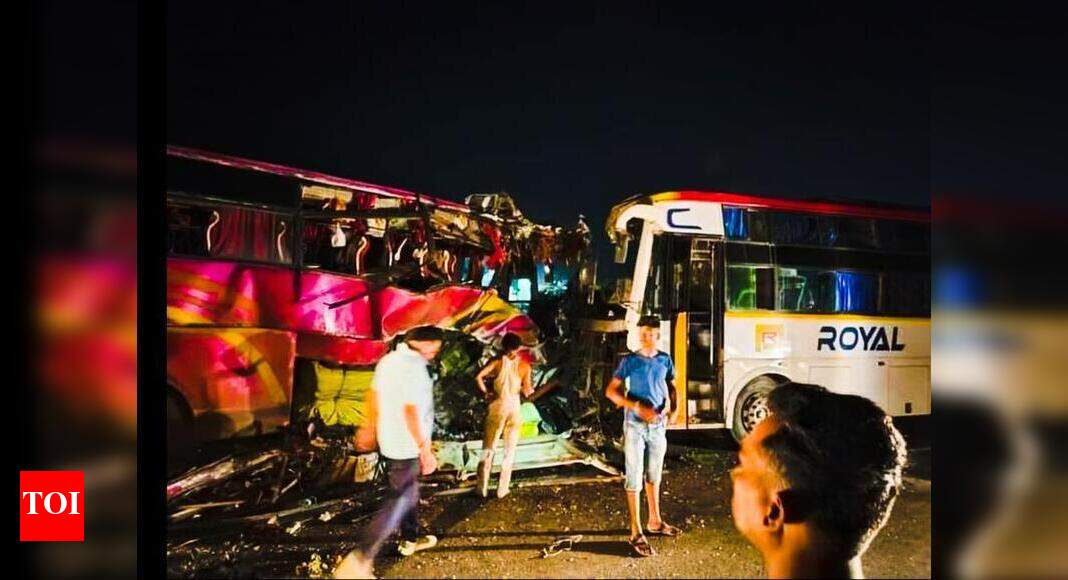 6 die, 18 seriously injured after 2 buses collide head-on near Malkapur ...