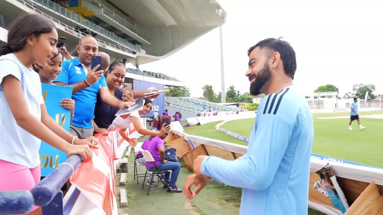 Watch: Kohli touched by young fan's gift, Rohit's epic 'too much beard'  reaction | Cricket - Hindustan Times