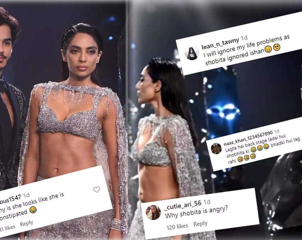 
Did Sobhita Dhulipala 'IGNORE' Ishaan Khatter on the ramp? Netizens react to their awkward moment: 'why is she looks like she is constipated'
