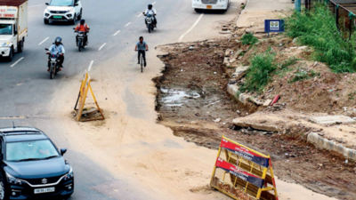 Dug up for pipeline, road yet to be fixed; GMDA blames delay on rain