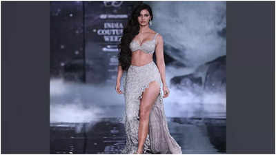 India Couture Week: Disha Patani raises glam quotient in thigh-high slit ensemble