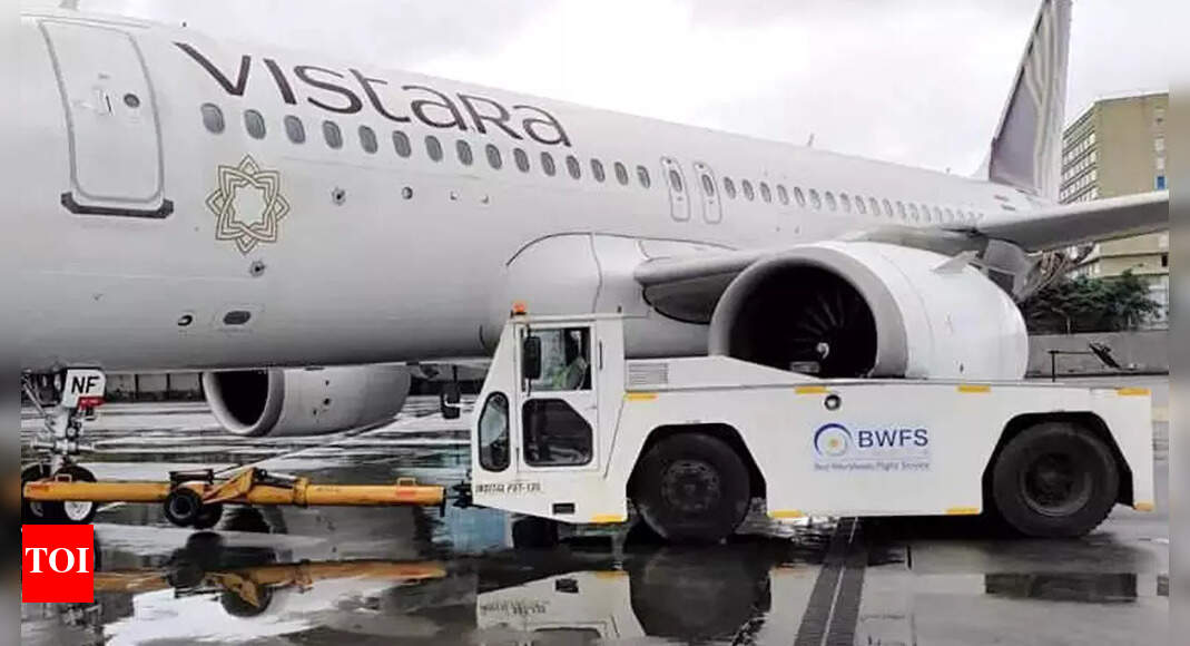 Vistara aircraft hit by tow truck during push back at Mumbai airport