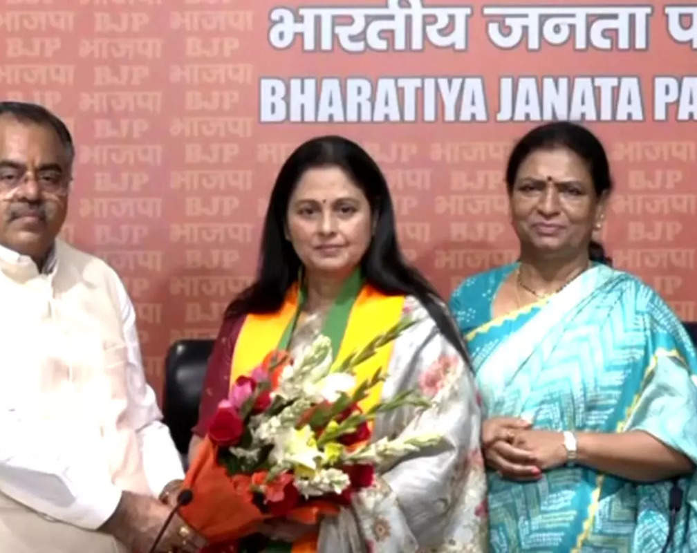 
Jayasudha Kapoor joins BJP in presence of G Kishan Reddy, Bandi Sanjay Kumar
