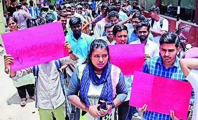 Security: Students Protest Startup's Failure To Keep Job Promise | Bengaluru  News - Times of India