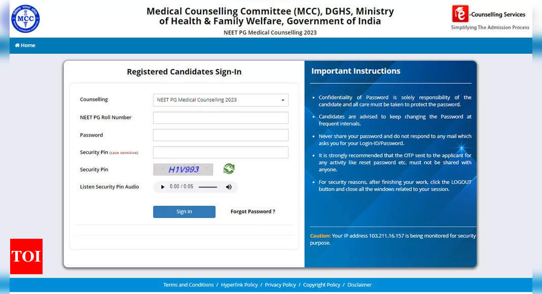 MCC NEET PG Counselling 2023: Round 1 Choice-filling Window Closes Shortly; Seat Allotment Result on Aug 7