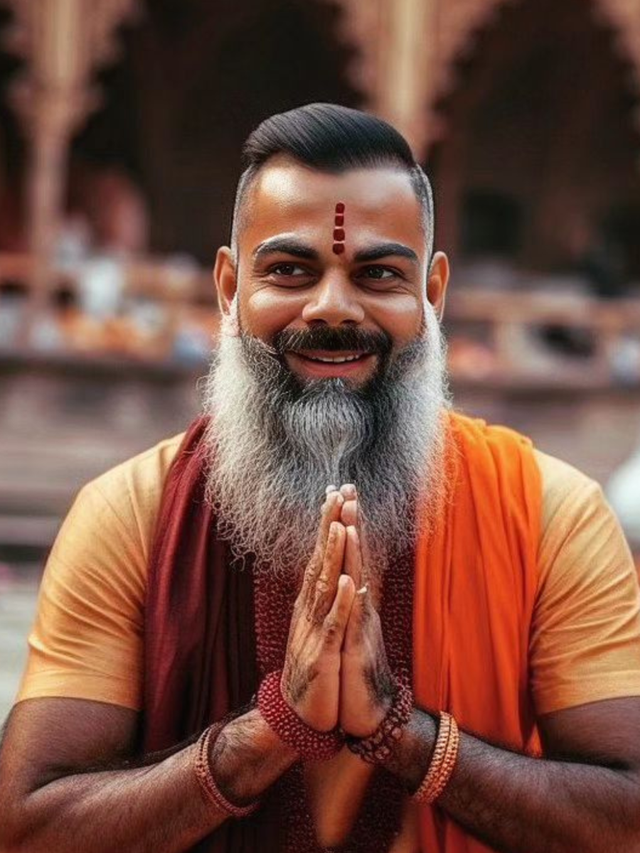 AI imagines Indian cricketers as Hindu monks and it's impressive