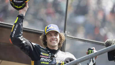 Marco Bezzecchi secures pole position in treacherous conditions at British MotoGP