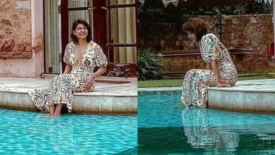 Pics: Samantha Ruth Prabhu unveils stylish maxi dress look by the poolside