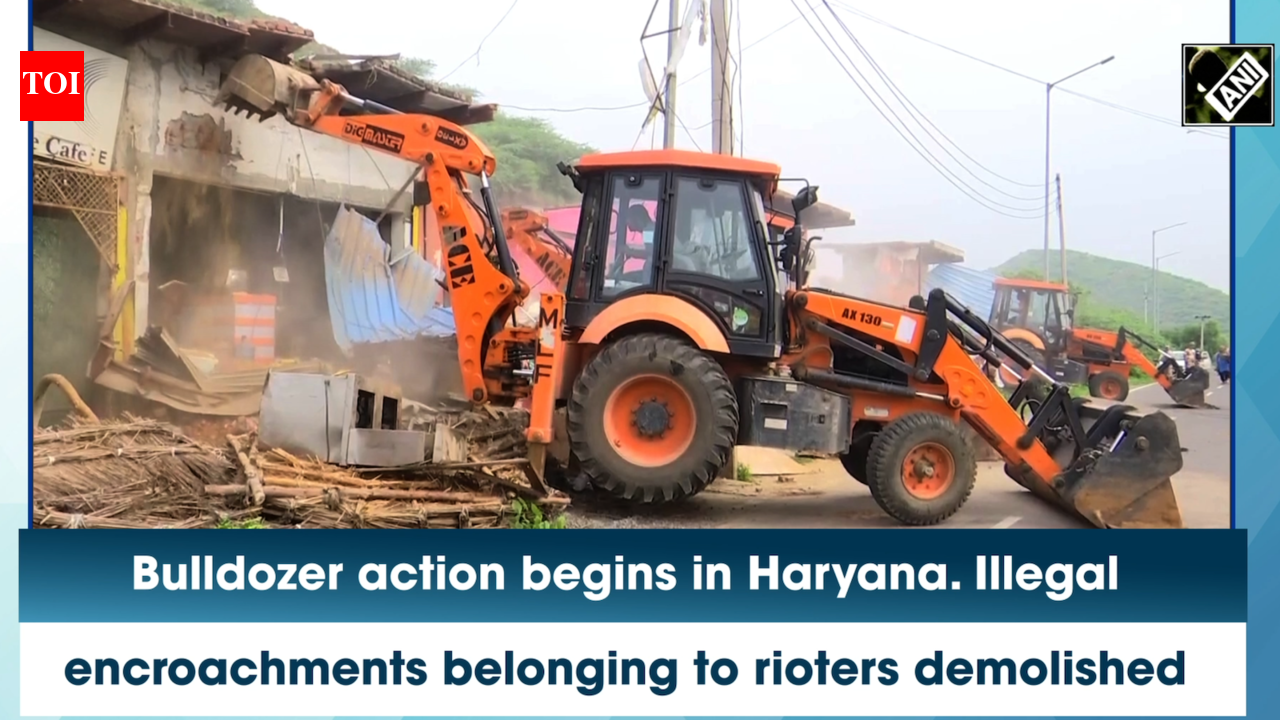 Bulldozer action begins in Haryana. Illegal encroachments belonging to ...