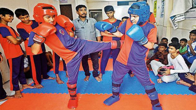 Malad slum school adds kickboxing to expel negativity
