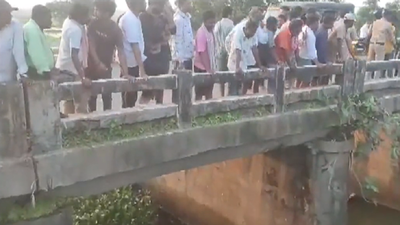 Andhra Pradesh: One killed, three rescued as car skids off bridge in East Godavari district, two missing