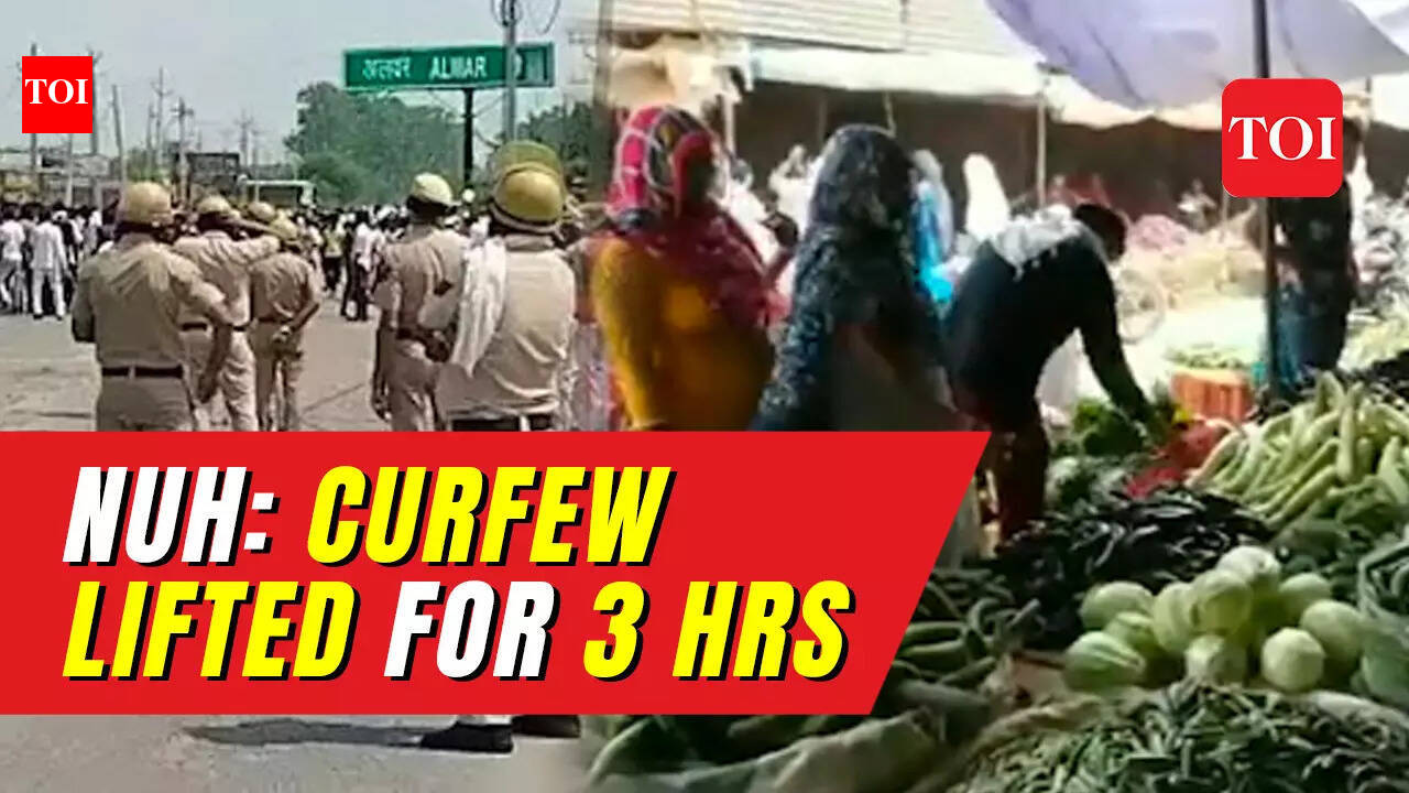 Video: Curfew lifted in riot-hit Haryana's Nuh for 3 hours, people rush ...