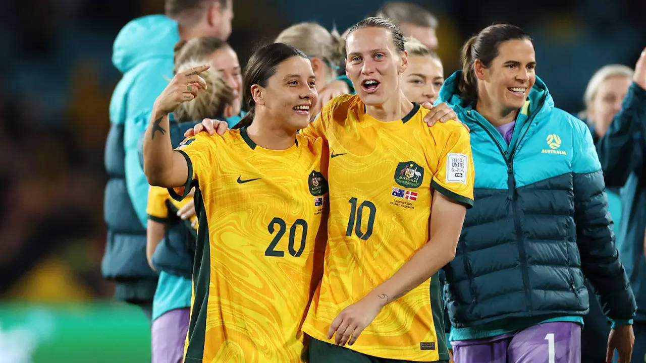 Sam Kerr's Matildas presented with Women's World Cup jerseys