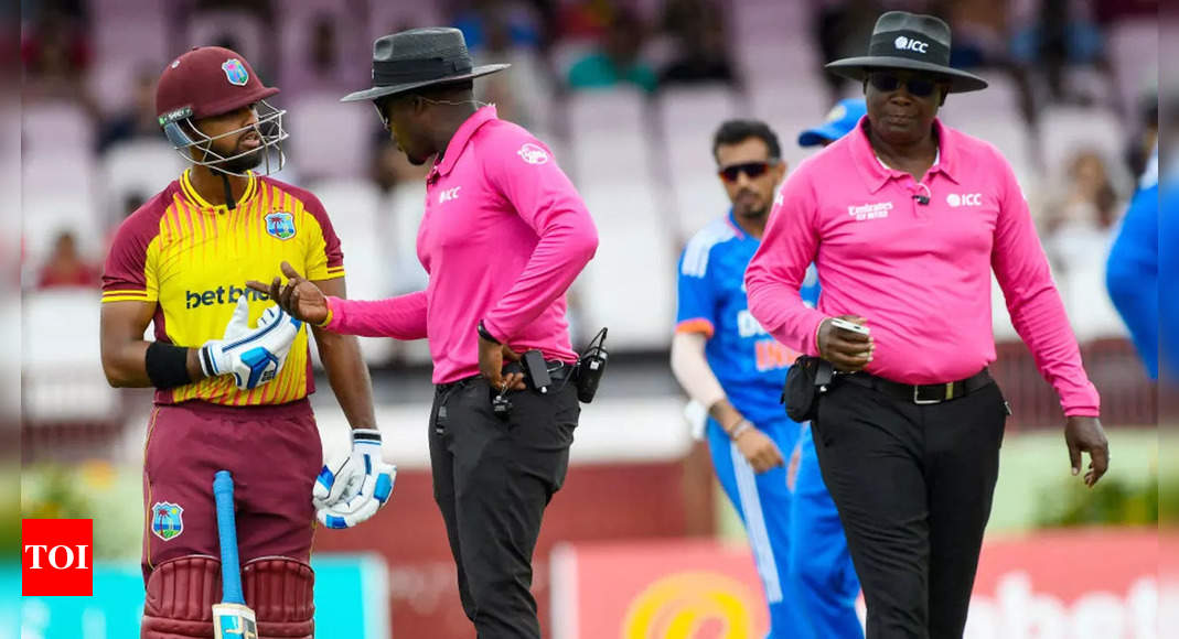 Nicholas Pooran fined for publicly criticising on-field umpires during second India T20I | Cricket News – Times of India