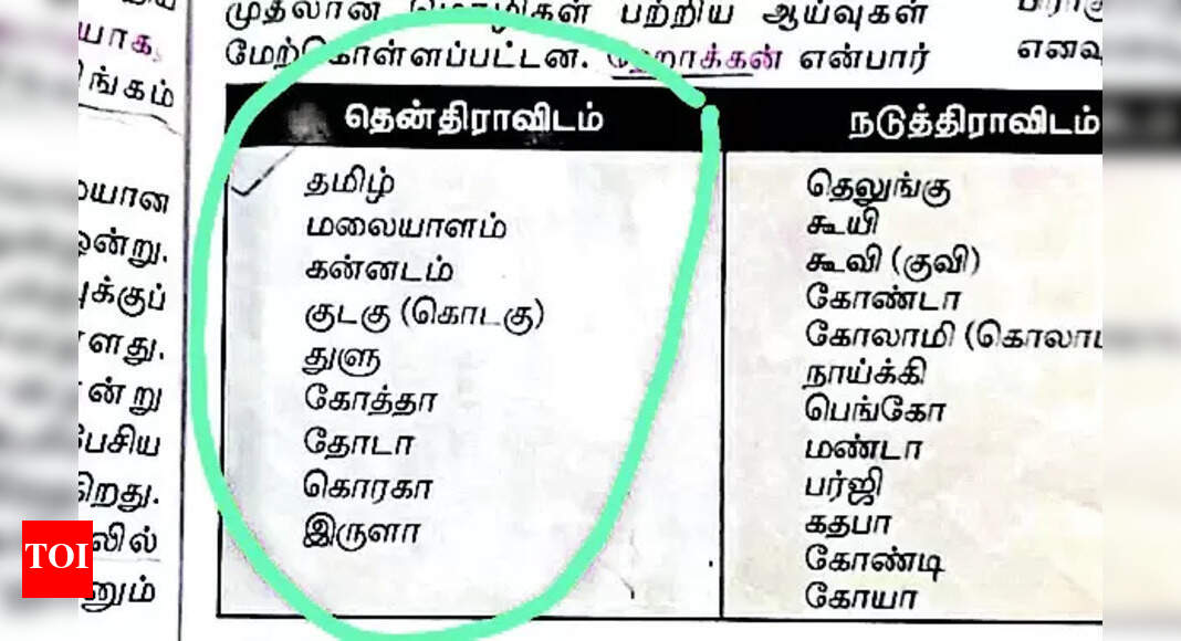 Literature: Badaga Missing From List Of Dravidian Languages In Class Ix ...