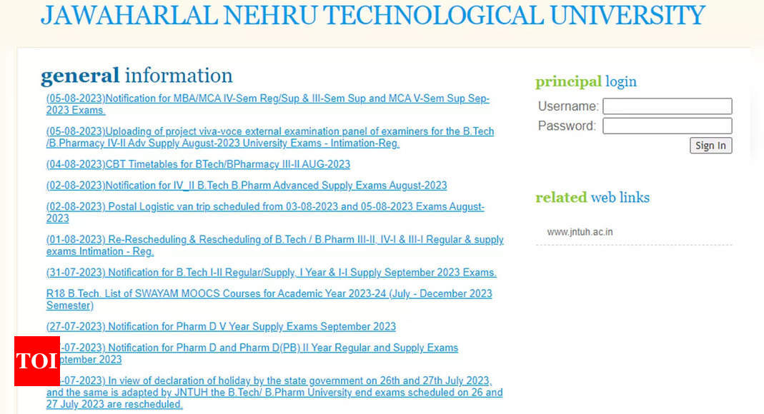 JNTUH announces revised online entrance exam schedule for Ph.D. programs