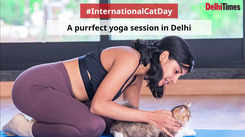 #InternationalCatDay: A purrfect yoga session in Delhi