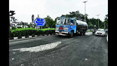 Traffic Congestion: Vip Road Battered By Heavy Vehicles, Awaits ...