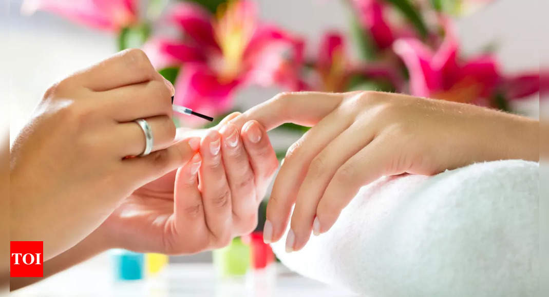 How To Do Nail Extension | French Manicure | Glitter | Rhinestone |  Tutorial In Hindi by Nitu Kohli - YouTube
