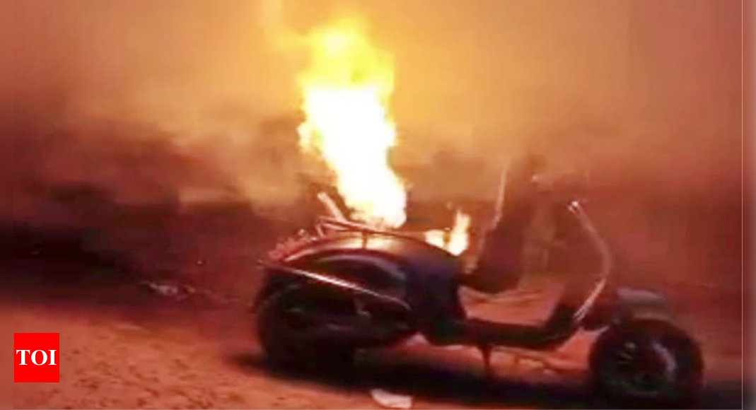 Caught on Camera: Electric Scooter Bursts into Flames in Bihar