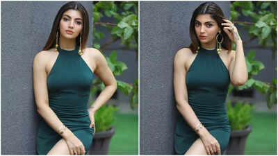 Akanksha puri looks stunning as she poses in a bodycon dress | Bhojpuri