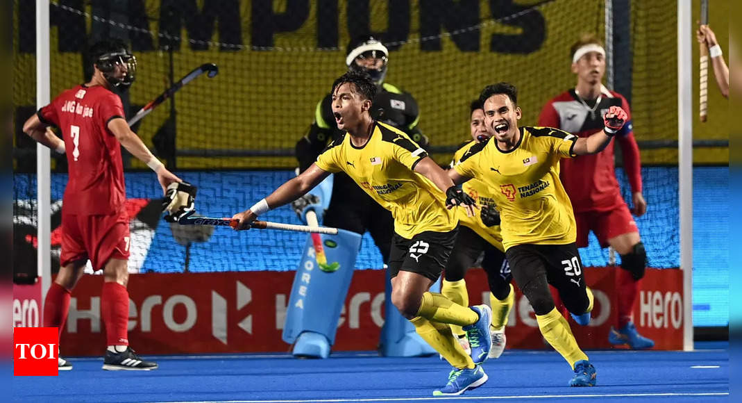 Malaysia storm into first-ever Asian Champions Trophy final with victory over South Korea | Hockey News – Times of India