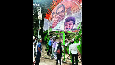 15 activists removing flex banners detained, released