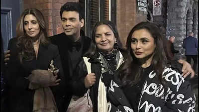 Bollywood tadka in Melbourne as Rani Mukerji, Karan Johar, Shweta Bachan, and Shabana Azmi get together for dinner