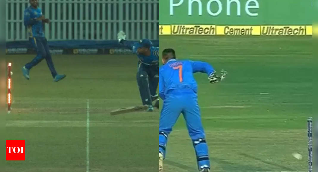 Watch: Kusal Mendis’ one-handed run-out reminds followers of MS Dhoni | Cricket Information – Occasions of India