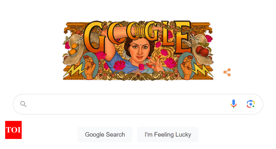 Sridevi: Google Doodle commemorates Indian cinema icon Sridevi’s 60th birthday | India News