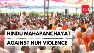 Haryana: Sarv Hindu Samaj holds mahapanchayat in Palwal against Nuh violence