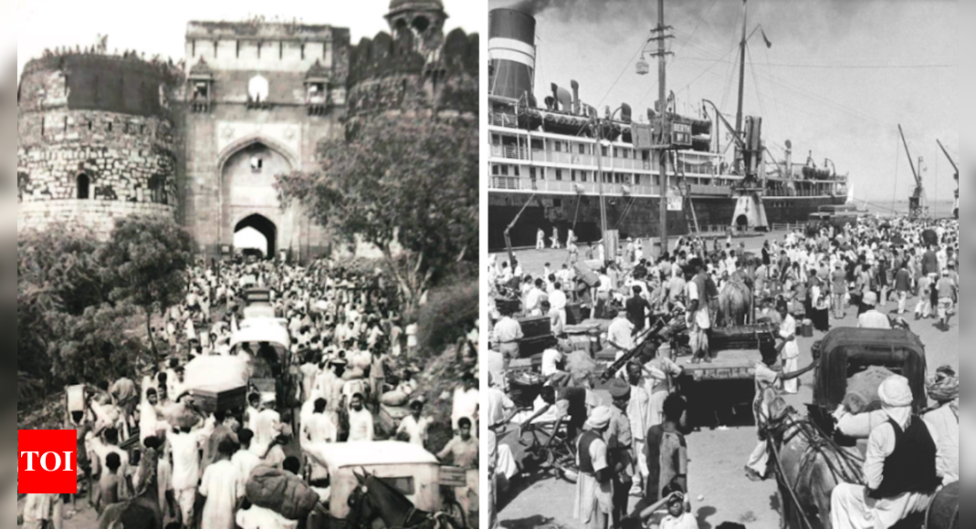 PIB comes out with pictures of migration, displacement ahead of Partition Remembrance Day | India News – Times of India