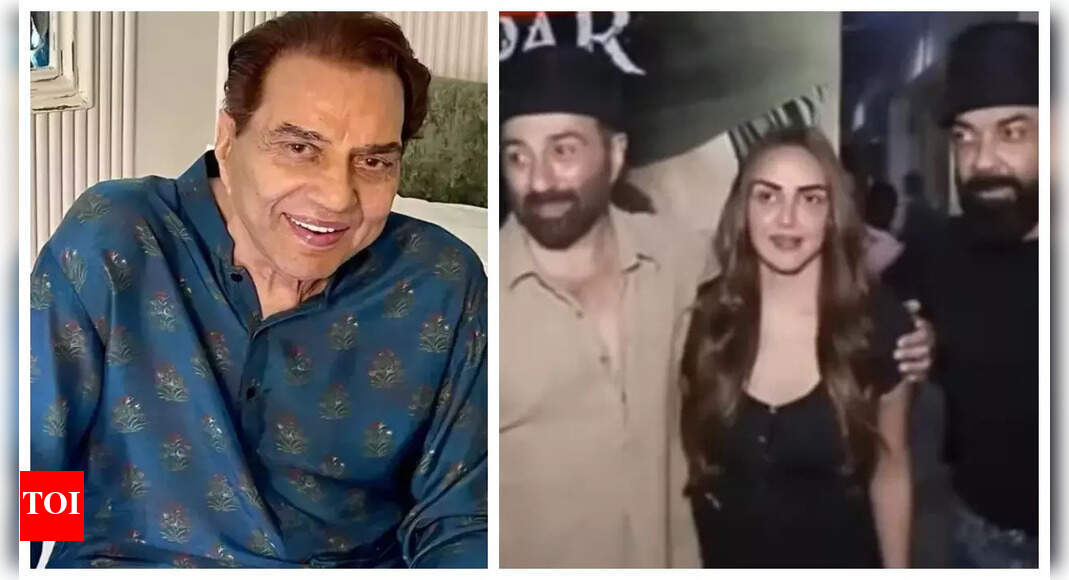 Dharmendra REACTS to Esha Deol posing with brothers Sunny Deol and