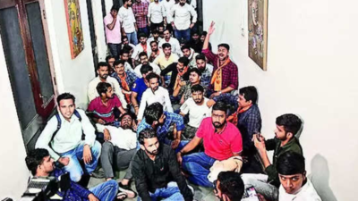 RU VC's chamber locked in protest against student poll cancellation