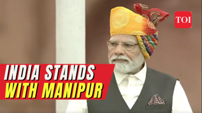 India stands with Manipur, situation in improving, PM Modi says in his I-Day address at Red Fort