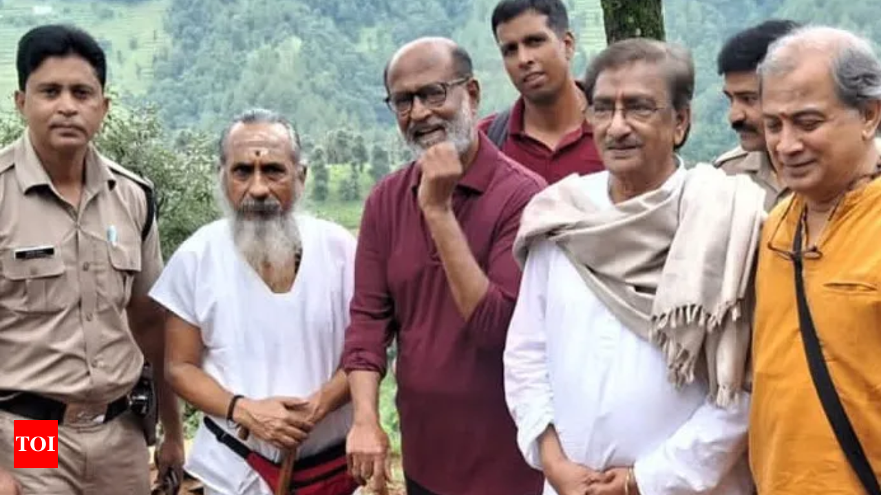 Rajinikanth treks in Uttarakhand visits the Mahavatar Babaji cave Tamil Movie News Times of India