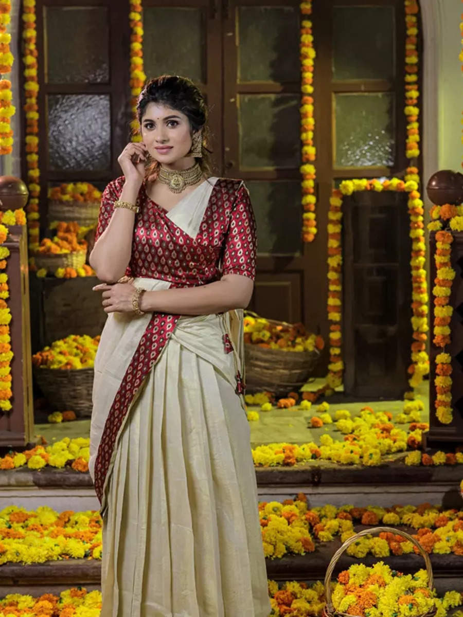 Set saree outlet look