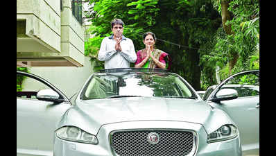 Parents of ‘ferrari monk’ ride Jaguar towards own monkhood